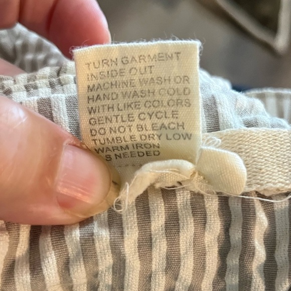 Sandro Tan and White Striped cropped button Jacket size Large - Picture 5 of 8